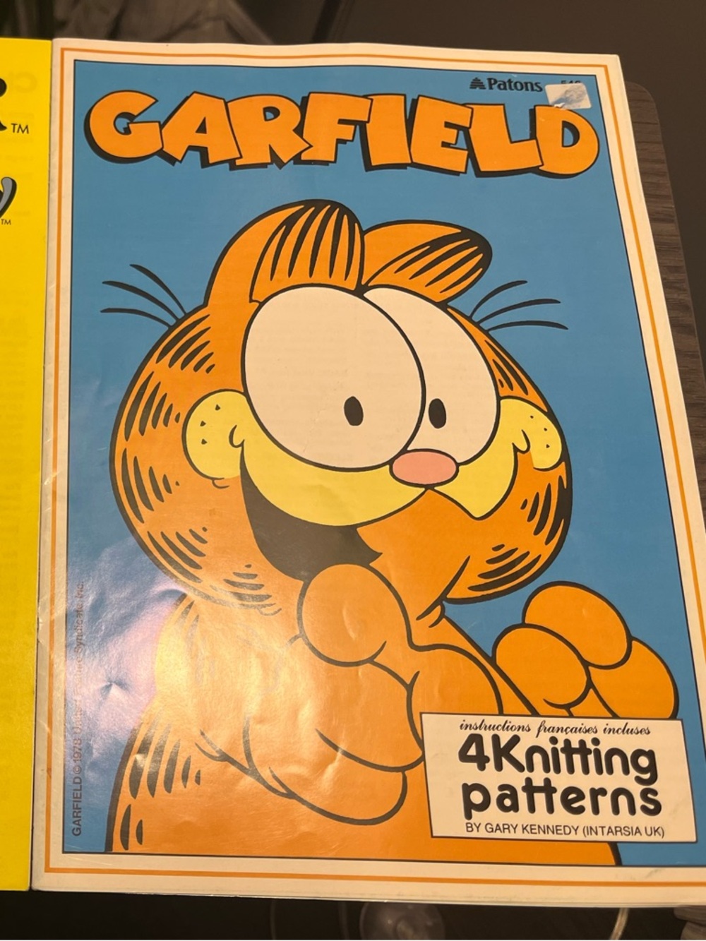 Vintage Garfield & Looney Tunes Knitting Pattern Lot | Intarsia Sweaters Patons